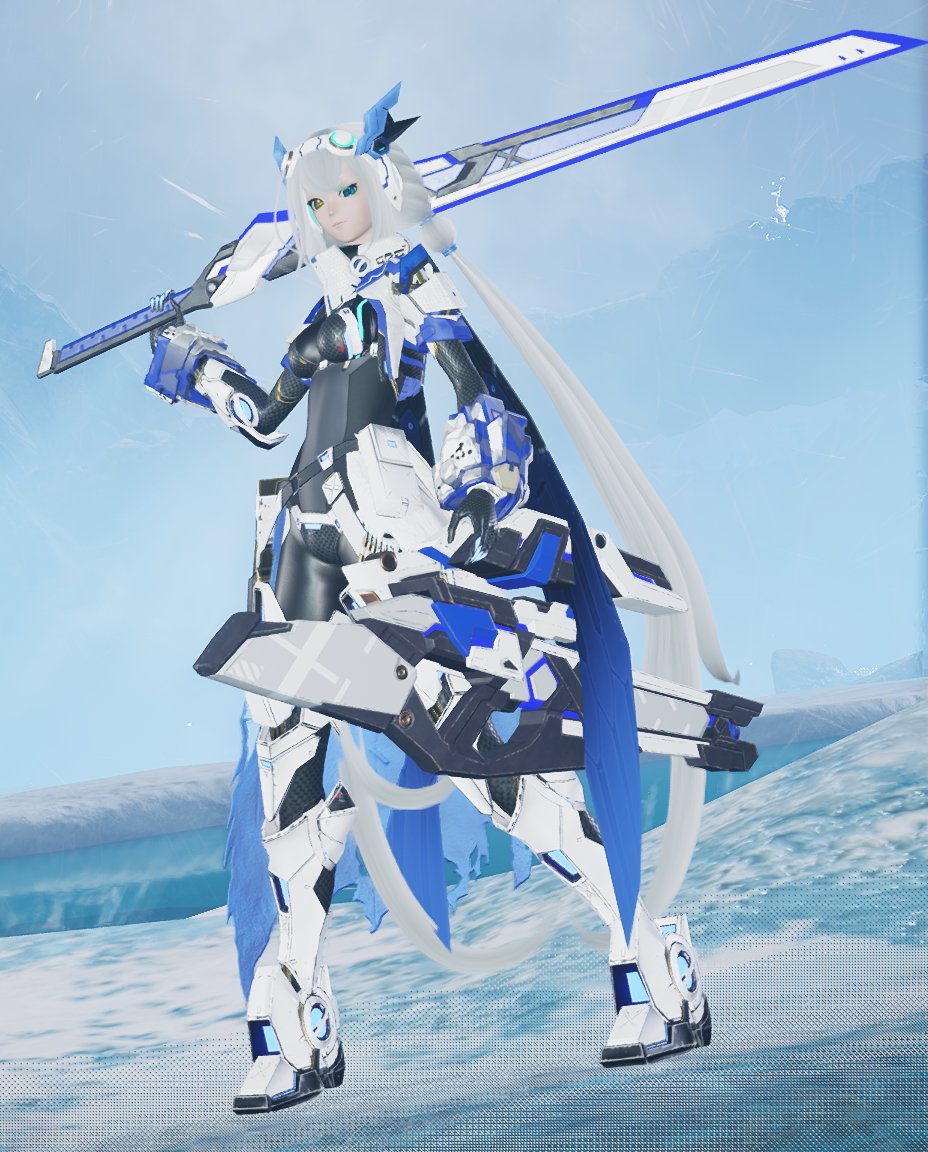 eruhauto's tweet photo. アヴェントダグネスを使って改めてSS撮りました。
コスチュームの色対応して武器の色も変わってくれるので統一感がでてとても良い。
個人的なアークス感は出せてるかな

#PSO2NGS_SS 
#メンテの日なのでssを貼る https://t.co/E8Uyjw0Rwk
