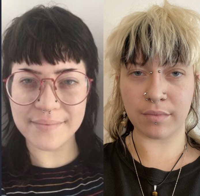 hahaha the difference in my uni ID photos -  2 years apart