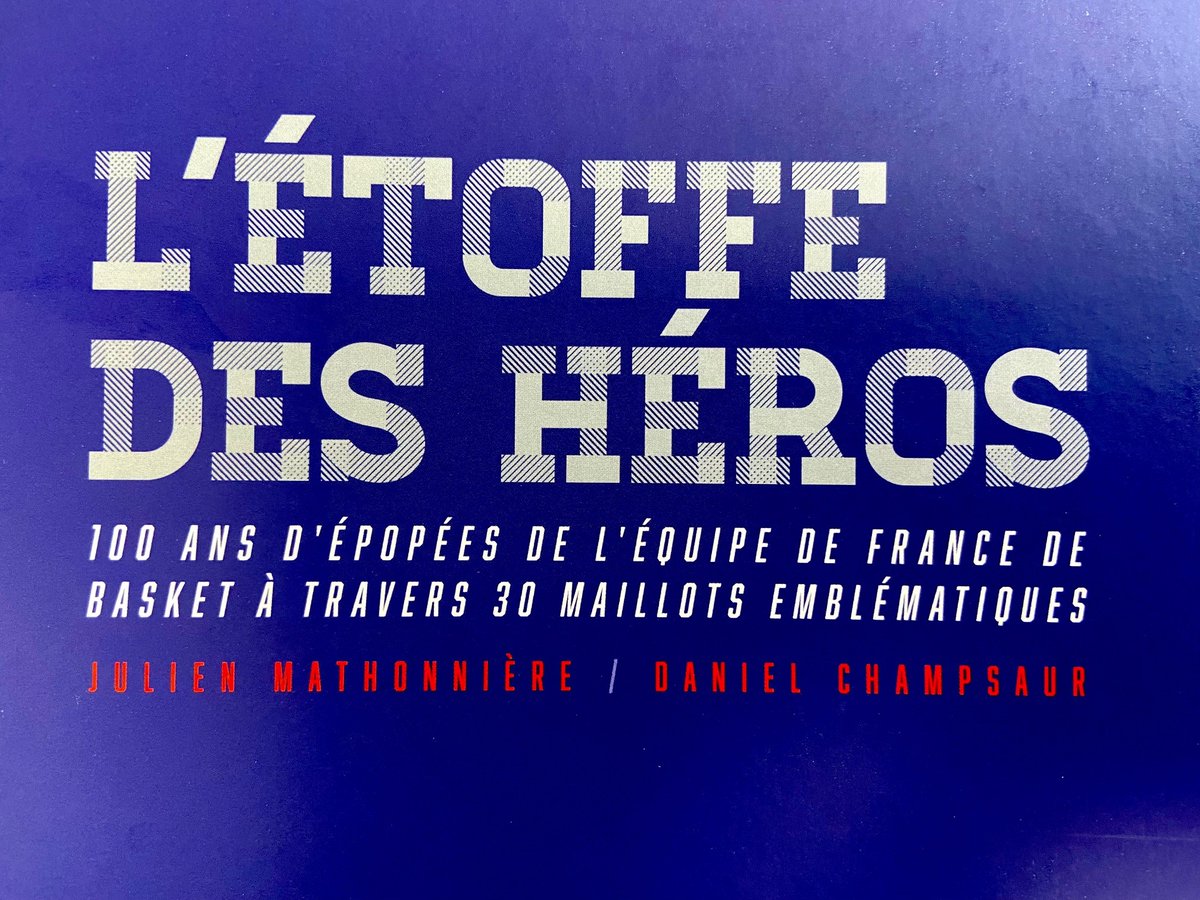NicoSeignez's tweet photo. "L'étoffe des héros", c'est le superbe ouvrage réalisé par les collègues J. Mathonnière et D. Champsaur aux @EditionsAmphora. 100 ans d'histoire de l'Equipe de France de Basket à travers 30 maillots emblématiques (préface signée Boris Diaw). A découvrir à partir de jeudi ! https://t.co/Df08ZmIgdf