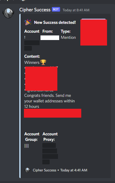 CipherWin's tweet image. Success by Gittarackur