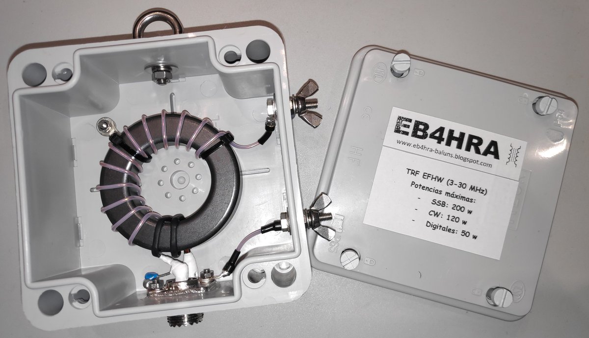 EB4HRA's tweet photo. End Fed Half Wave transformer (3-30 MHz, 200w SSB)

https://t.co/lOEcvacx4B https://t.co/IJyeOtqp0P