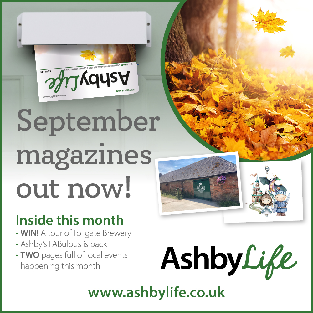 Our September magazines are out now!

Inside is this month's competition, the return of Ashbys FABulous &amp; the Venture Theatre tell us about their latest production.

Plus our usual great articles &amp; loads of local September events. 

View it online now at ashbylife.co.uk/magazines/