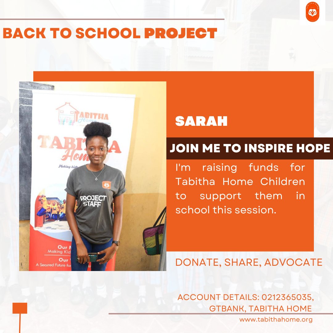 tabitha_homeng's tweet photo. The target is to raise 2.5 million naira for 50 Tabitha Home children. 

You can be part of the process by signing up on  https://t.co/hSFeB0M7gU. 

#volunteer
#tabithahome
#children
#fundraising
#campaign
#back2school
#schoolresumption
#charityday https://t.co/ddehAs1H2A