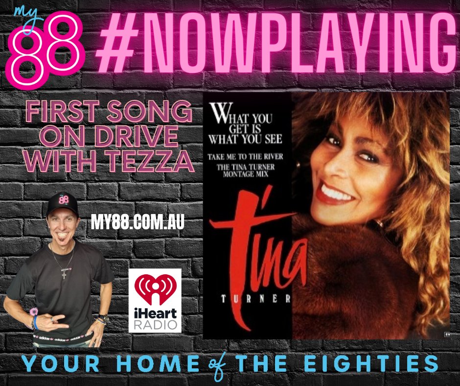 My88_FM's tweet photo. #NowPlaying: 'What You Get Is What You See' by #TinaTurner on your home of the 80s, #My88
The first song on today's #DriveWithTezza
Stream on iHeart / https://t.co/scnmBeTf8F https://t.co/PcOndqVAJP