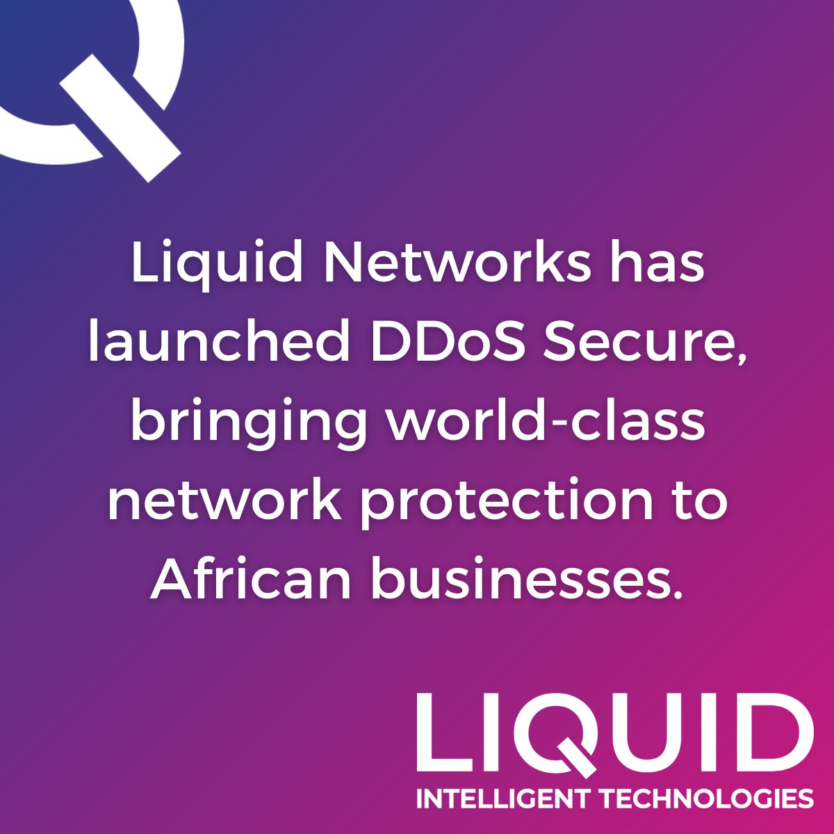 LiquidInTech's tweet photo. Liquid Networks adds another layer of network protection to African businesses with the launch of DDoS Secure! Read more: https://t.co/cV2HfrX87D 
#LiquidCyberSecurity #DDoSAttacks #DDoSProtection #AfricaTech https://t.co/CxUEQBYNhb