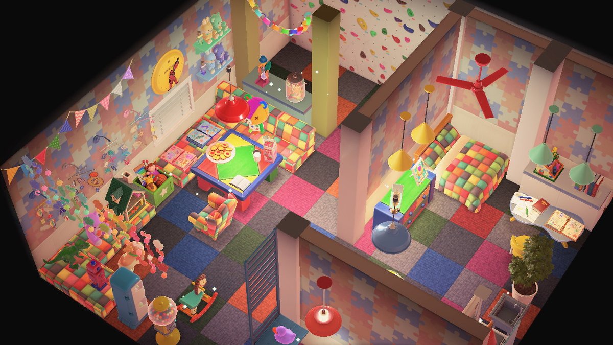boobitsky's tweet photo. 62nd #HappyHomeParadise client was Stitches, who wanted a colorful toy-filled home. My concept was Stitches is actually a child psychologist who uses his appearance &amp; home to help his clients :-)

#acnhstitches #acnhdesign #AnimalCrossing #ACNH #NintendoSwitch https://t.co/0ytEQvd9Lf