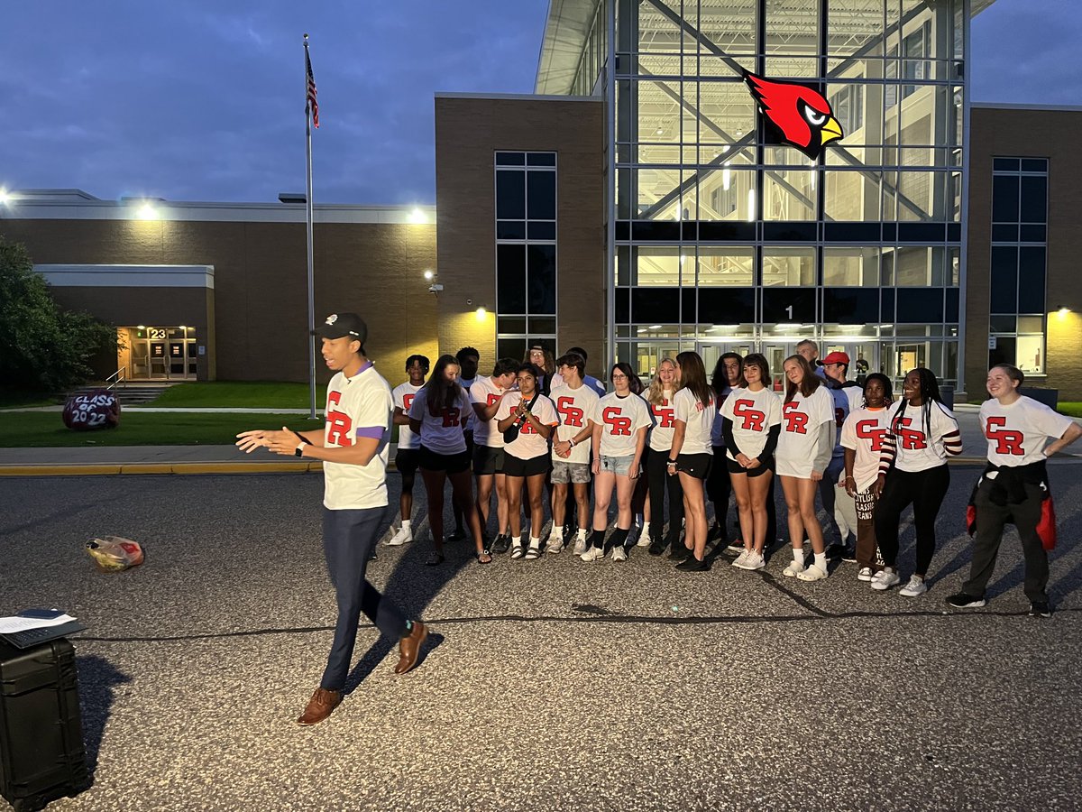 Students from ⁦<a href="/CRCardinals/">CRHS Activities</a>⁩ get the school year started live on ⁦<a href="/kare11/">KARE 11</a>⁩ ! #AHSchools