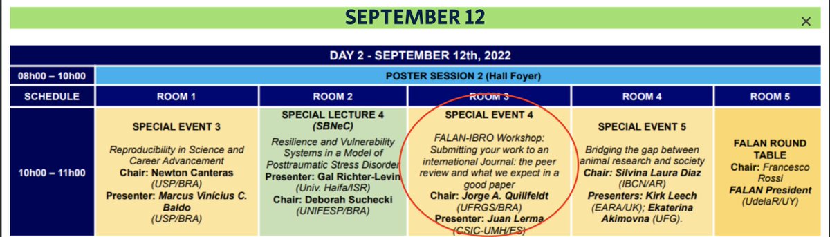 Juan Lerma (@juanlerma1) on Twitter photo Are you curious on what a journal editor expects in a paper? On 9/12 I will be at the @FalanIbroLarc meeting (Belem) talking about this. Learn on how a leading international journal carries out the editorial process and more @NeurosciIBRO @ibroSecretariat <a href="/BrainSupportCo/">Brain Support</a> Are you curious on what a journal editor expects in a paper? On 9/12 I will be at the @FalanIbroLarc meeting (Belem) talking about this. Learn on how a leading international journal carries out the editorial process and more @NeurosciIBRO @ibroSecretariat <a href="/BrainSupportCo/">Brain Support</a>