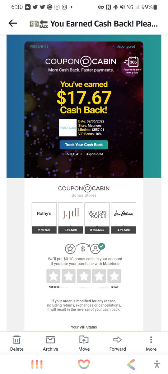 LilJennyD's tweet photo. @CouponCabin  I love earning cashback!cash back!!  Every little bit helps!!! https://t.co/psbFUsYAZs