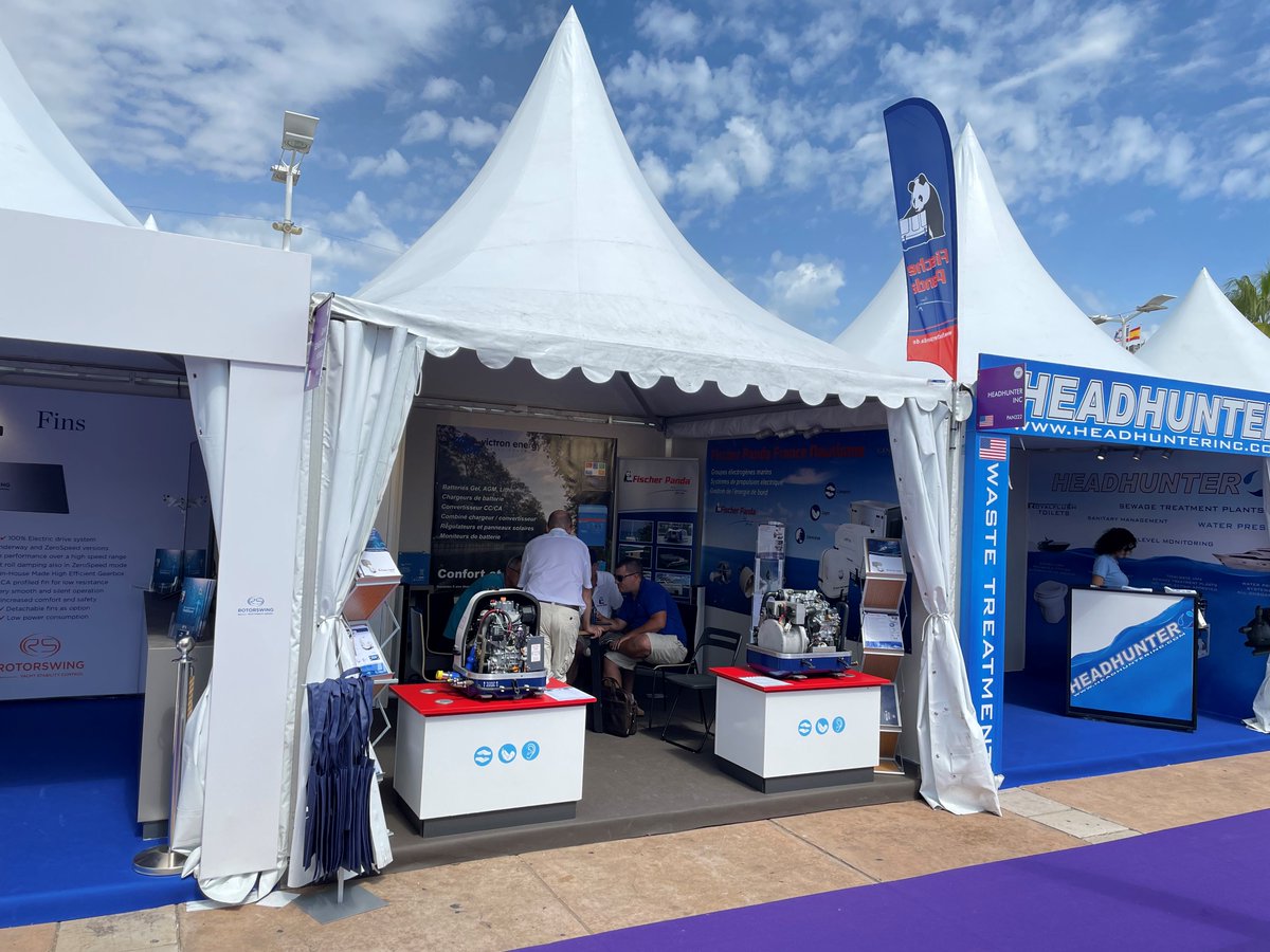 Bonjour du Cannes Yachting Festival dans le sud de la France. Our French partner GENHY Génération Hybride will be ready to discuss you requirements for onboard power at their stand PAN324 at the Quai Pantiero in the Vieux Port #france #cannes #teamfischerpanda #mobilepower