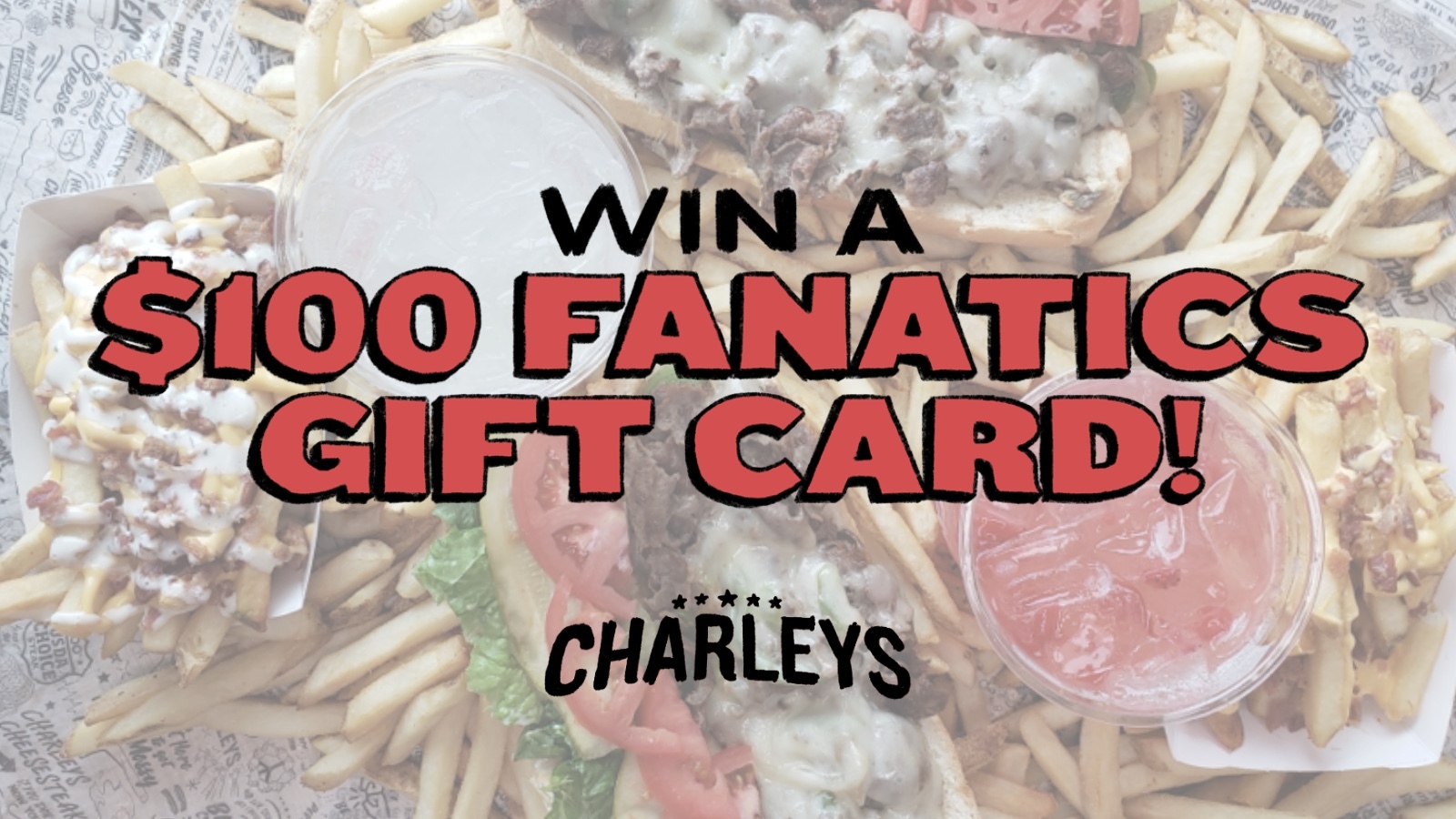 Charleys Cheesesteaks 🧀 on Twitter "Here's your chance to WIN a 100