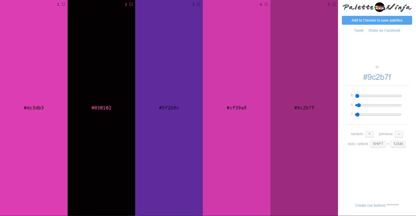 Pratham on Twitter: "5. Palette Ninja Palette ninja is an online color ...