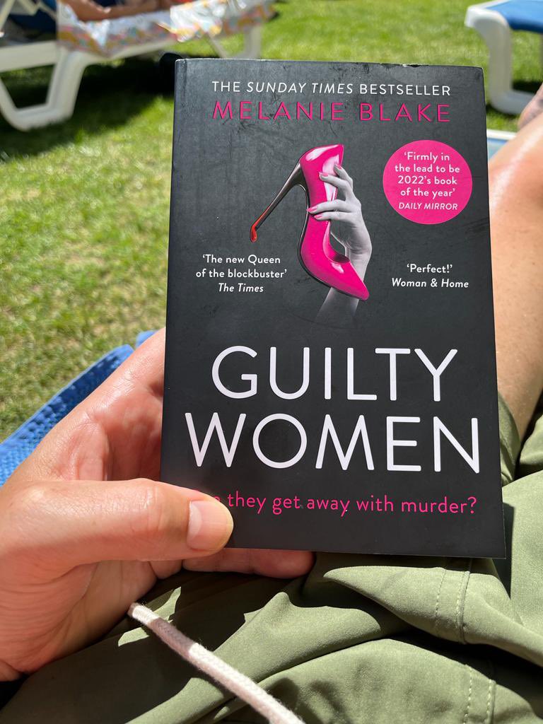 MelanieBlakeUK's tweet photo. #GuiltyWomen is not just for the ladies… #PoolSideRead https://t.co/Pzv8SunpCS