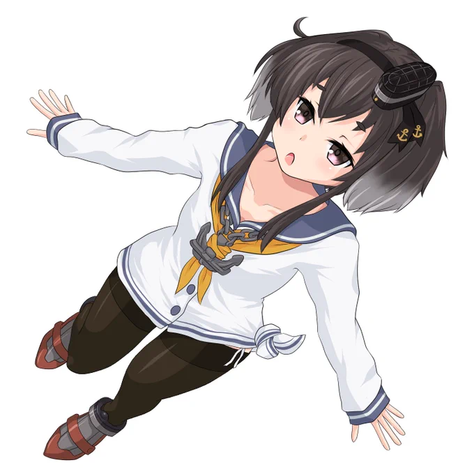 黒タイツの日らしいので時津風単体!#黒タイツの日#艦これ 