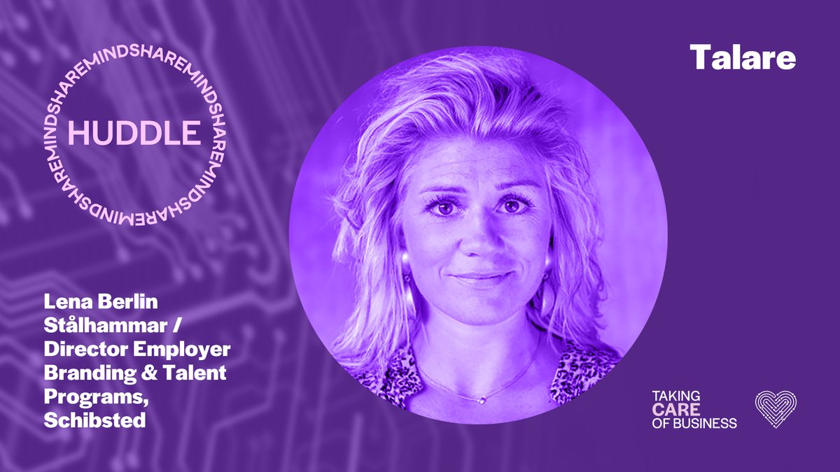 💜<a href="/StalhammarLena/">Lena Berlin Stålhamm</a> är ansvarig för <a href="/SchibstedGroup/">SchibstedGroup</a>'s Employer Branding-strategi, värdegrund och rekrytering samt utbildning av talanger. Hon har tidigare arbetat för såväl <a href="/ManpowerGroupSE/">ManpowerGroup SE</a>  som <a href="/PooliaSverige/">Poolia Sverige</a> med rekrytering och konsultering. Nu kommer hon till #HUDDLESE2022!