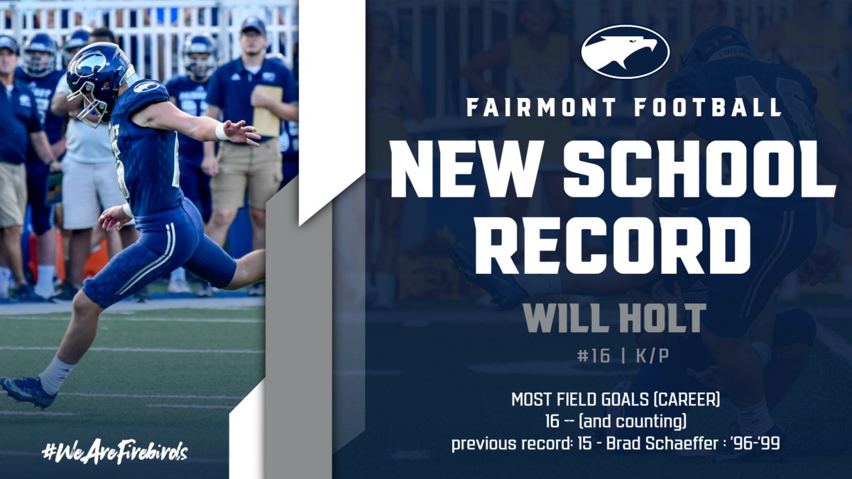 During Friday evenings game vs La Salle, a new name will be etched into the record books of Fairmont High School.

Will Holt now holds the record for Career Most Field Goals Made with 16 and counting.

Congratulations Will!
