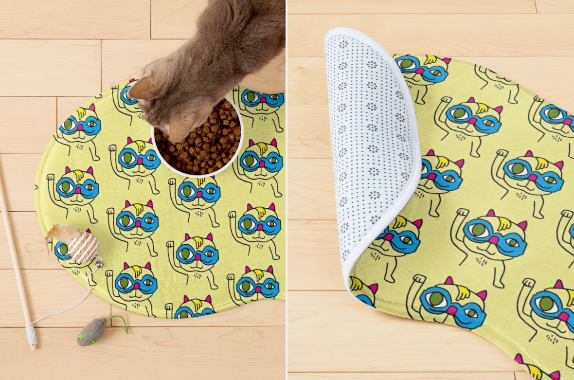 elenalosada's tweet photo. "Cosmic cat" Alfombrilla para comedero de gatos y perros. Nuevo diseño en mi tienda redbubble 👇🏼
😺🐶
https://t.co/Tkjk16A0RN https://t.co/USoZNb3cHK