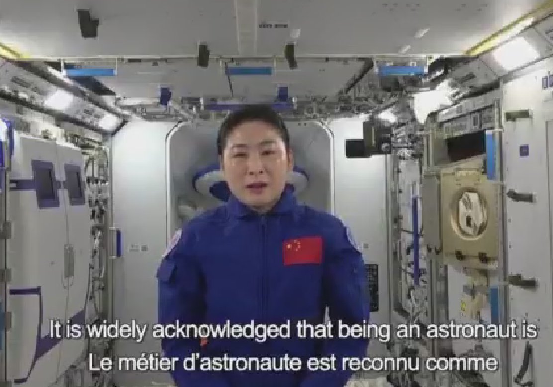 ChinatoAU's tweet photo. Chinese Taikonauts answer Egyptian youth’s question: “The flight data tells us that men and women show no difference in their work performance in space. The stringent requirements in astronaut selection will not be relaxed for gender reasons ” https://t.co/9imVUEHetz