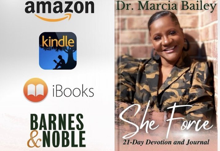 TheeMrsBillups's tweet photo. What better way to start of #NationalReadABookDay before work than to open Dr. @marcia_bailey ’s #SheForce 21-Day Devotion and Journal💗💚
#GotMine #GetYours #September6th https://t.co/EtopnSPUKv