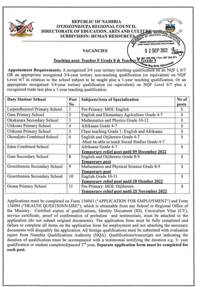 Agent_Shaden's tweet photo. @NamibianJob Can I have the other part of this advert please? https://t.co/TybLBi2108
