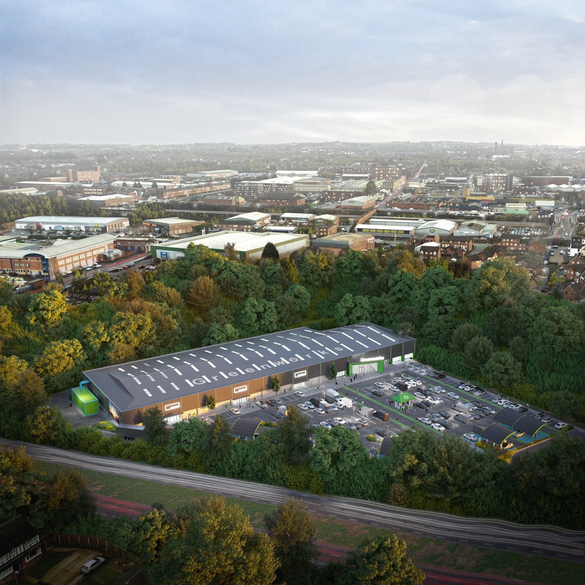 GreenworksGM's tweet photo. Good news! ✅ We've received planning approval for our transformation of Trinity Retail Park into Greenworks - a #greentechnology, business, skills and education centre and a community Humanitarian Hub. 

Read more about Greenworks' plans and vision:
 https://t.co/2LXjNdwZ1R https://t.co/fBJ9ksWRa7