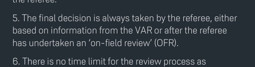 female_refs's tweet photo. @DaleJohnsonESPN I refer to this part of the VAR protocol. https://t.co/ZSlZ5ZUCUL