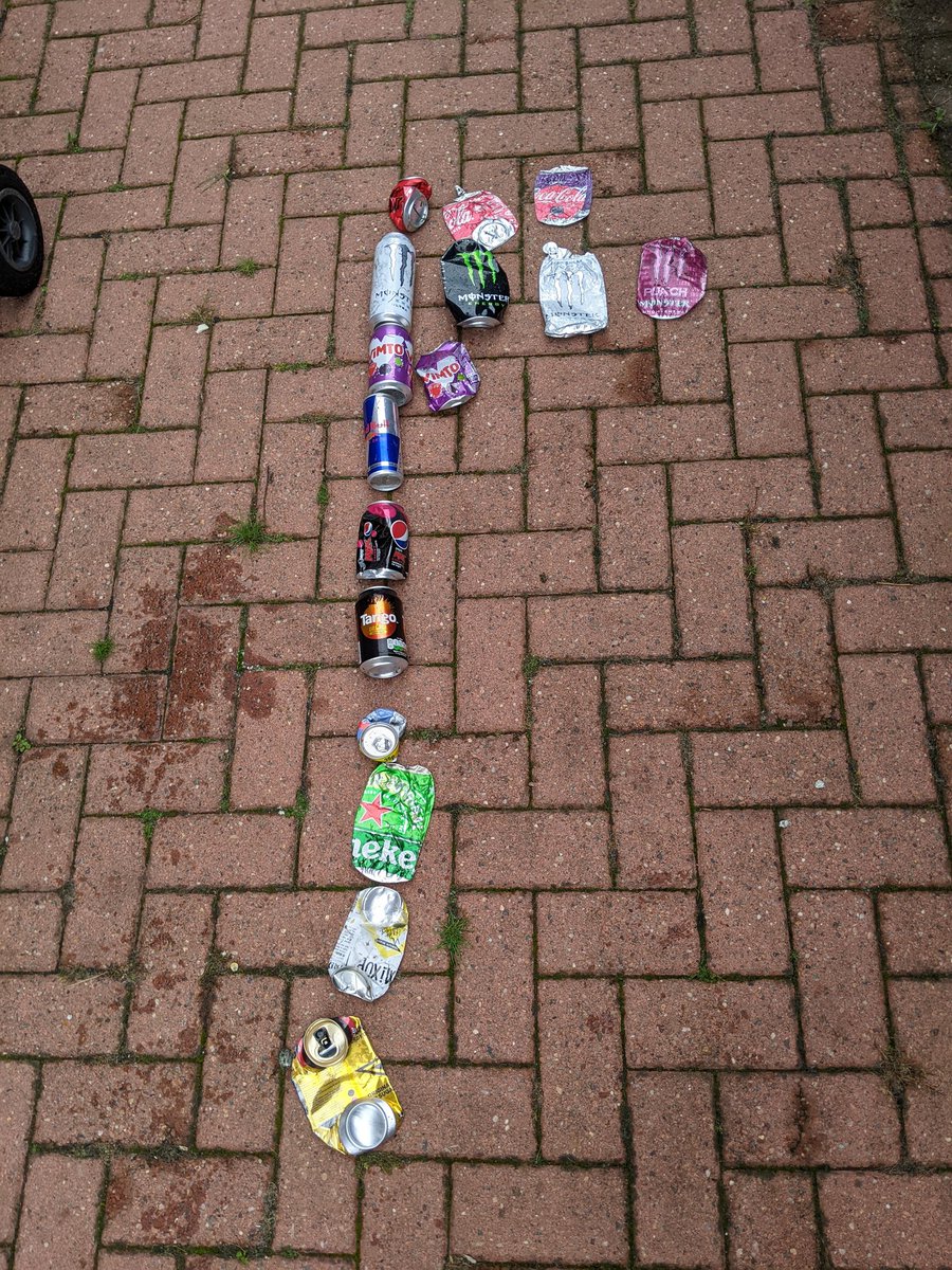 Well done <a href="/MonsterEnergy/">Monster Energy</a>. With four cans picked today, what your consumers gain in energy, they lose in tidiness 😐