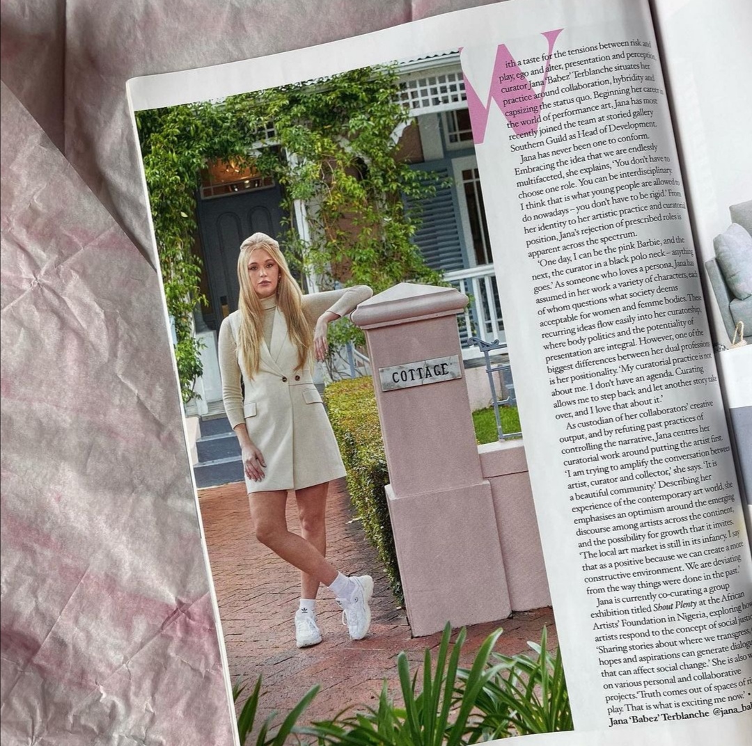 letterhead_is's tweet photo. In the latest issue of @HouseGardenSA, Gracie Winkler speaks to artist, curator and newly appointed Head of Development at Southern Guild gallery, @janababez, “You don’t have to choose one role,” she says. “You can be interdisciplinary." https://t.co/FMpqGeuU7G