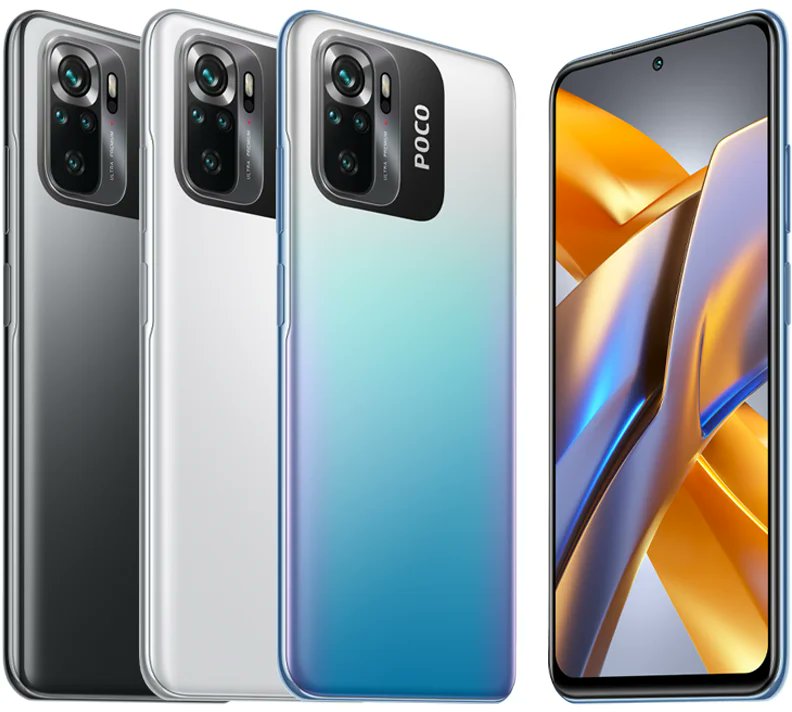 #PocoM5s launched Globally as Rebranded version of #redminote11se / #redminote10s with Android 12 and MIUI 13 Colors - Blue, Gray, White Pricing - 4/64GB - €209 4/128GB - €229 6/128GB - €249