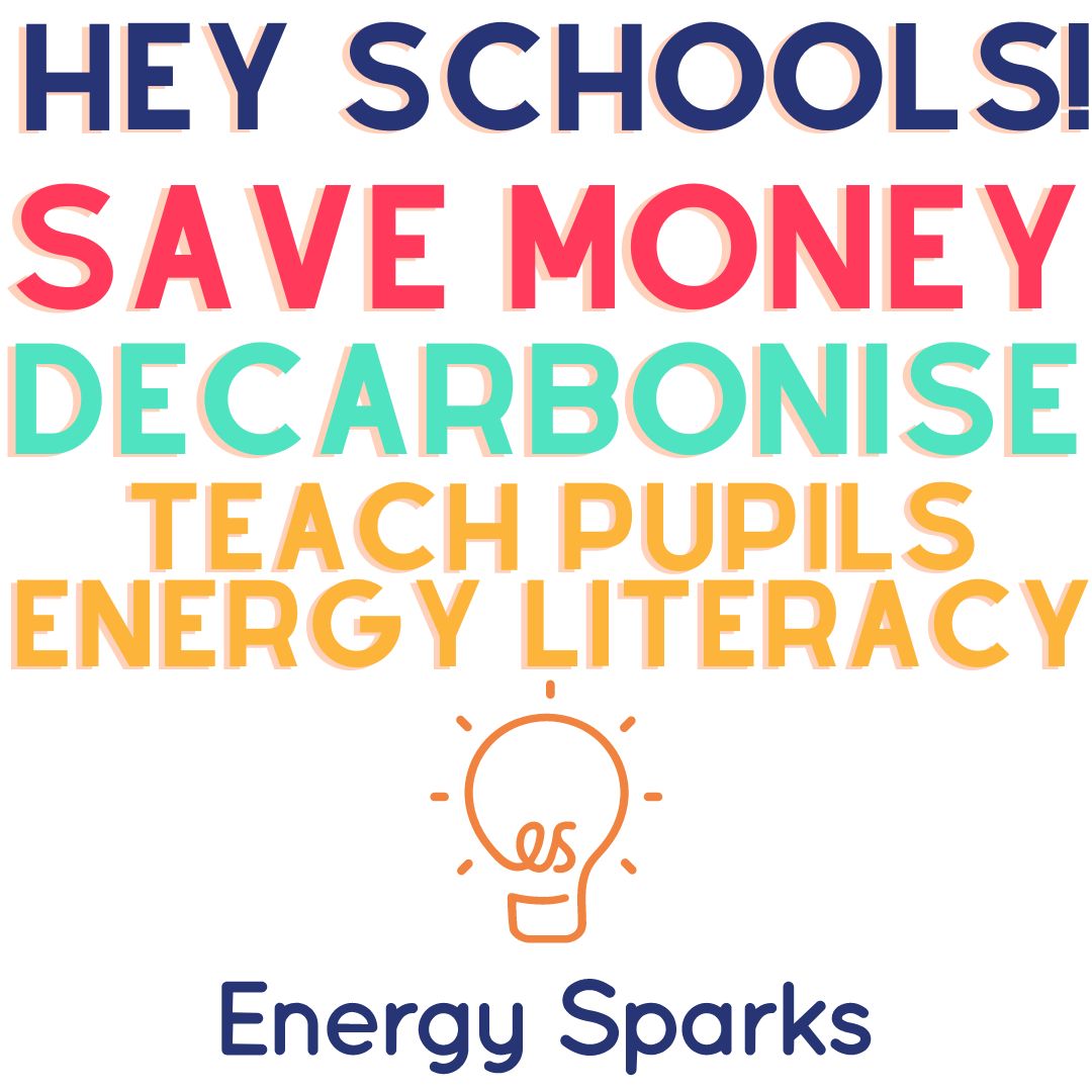 Does every school in the UK know that #EnergySparks can help save £, #decarbonise your school AND teach your pupils valuable #energyliteracy skills/ #climateeeducation?   Not yet!!  
RT and tag your #teacher #greenteacher #SBM #headteacher bestie.
#schoolbills #energybills