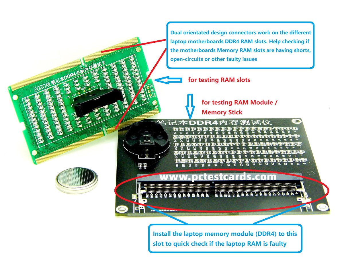 PcLaptopFastFix's tweet photo. New latest Laptop DDR4 Memory RAM Tester Kit is here!
Great and helpful with our laptop DDR4 memory RAM issue quick check. 
https://t.co/mckGnoDbKN
Helps with no POST no boot no scDisplay laptop problem.👍
Brought to you by 28 year IT professional.👍
#motherboardtester
#ramtester https://t.co/FPkj2Hpaw8