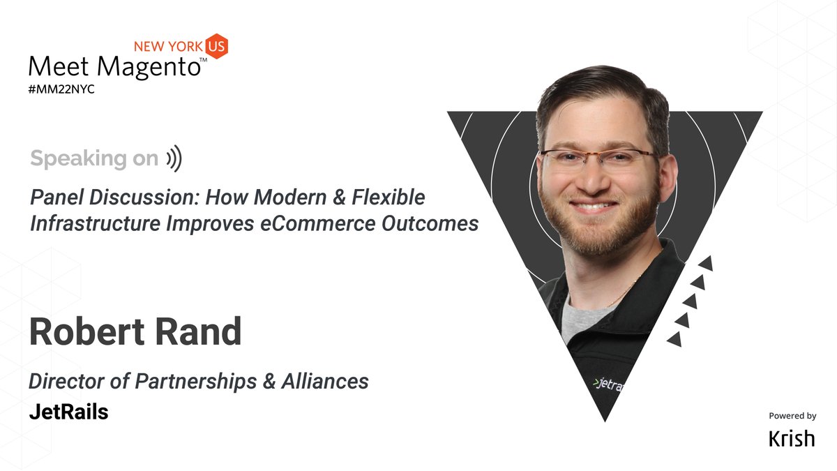 We are delighted that <a href="/TheRobertRand/">Robert Rand</a>, Director of Partnerships &amp; Alliances at <a href="/JetRails/">JetRails</a>, is joining us as a panel member for the discussion on 'How Modern &amp; Flexible Infrastructure Improves eCommerce Outcomes'. Read more: meetmagentonyc.com/speakers/rober…
#MM22NYC #ecommerce #newyork