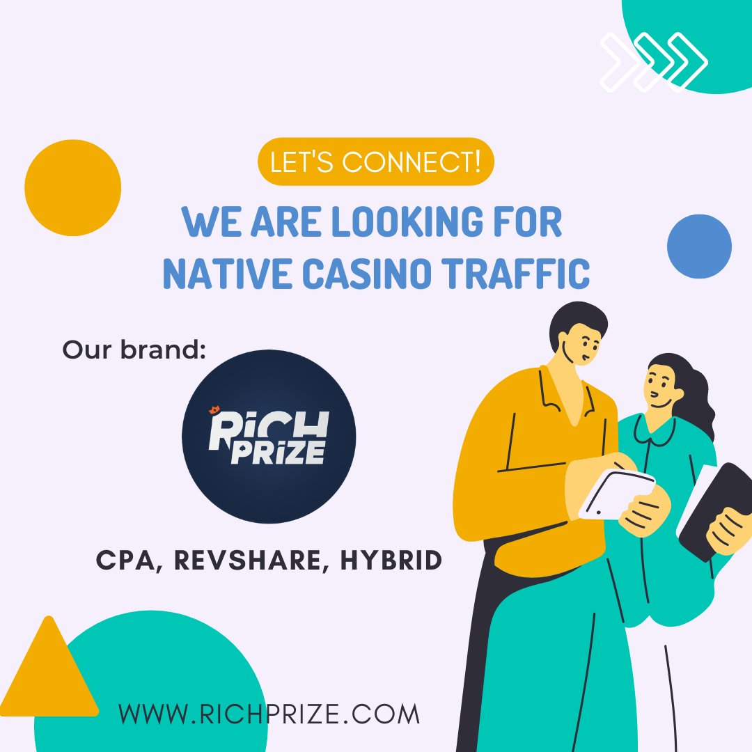 Let's get connected and work effectively! Message me immediately if you have casino traffic for our CPA, RS, and Hybrid in-house offer. We are looking forward to working with you! #cpa #revshare #postpayment #onlinecasino #directadvertiser #affiliatemarketing #affiliateworld