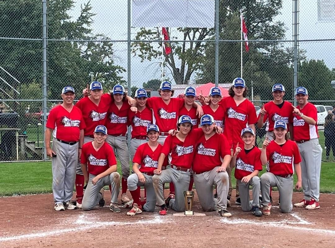 skinsy18's tweet photo. Clinton Mustangs U15 OBA 'D' Champions!  @BaseballOntario #OBAShips22 https://t.co/d6cRlEGNdP