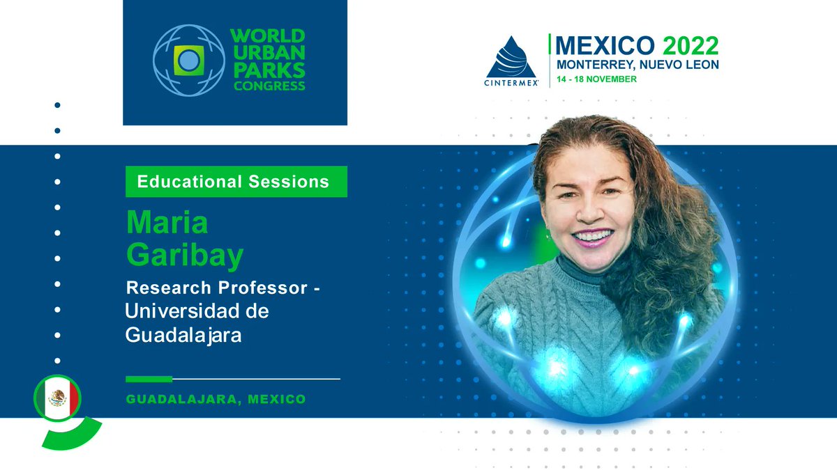 WUParks's tweet photo. #EducationalSessions
More than 40 educational sessions with great national and international speakers.
Don't miss Maria Guadalupe Garibay Chavez in #WUPCongress 2022.
Learn more about:
https://t.co/NuxUYlkHey
Contact us
Whatsapp: +529993530691
wupcongress@worldurbanparks.org https://t.co/vd92pIPi0p