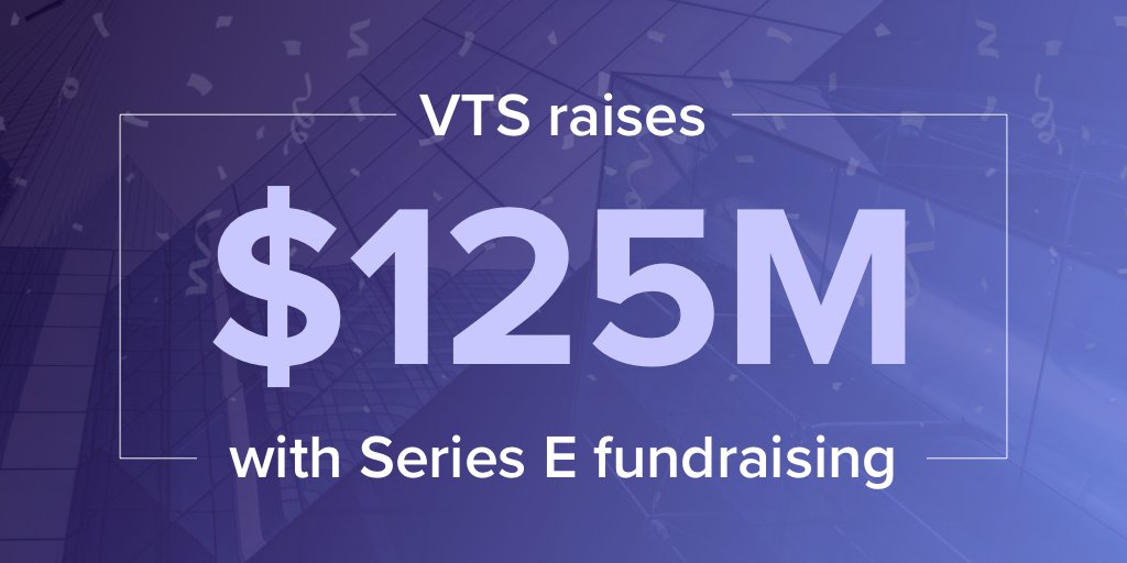 VTS (@wearevts) on Twitter photo We’re thrilled to announce our Series E funding round totaling over $125 million, led by <a href="/CBRE/">CBRE</a>, alongside Brookfield Ventures, <a href="/insightpartners/">Insight Partners</a>, <a href="/BessemerVP/">Bessemer</a>, <a href="/BentallGreenOak/">BentallGreenOak</a>, and AmTrust Financial vts.com/blog/vts-raise… We’re thrilled to announce our Series E funding round totaling over $125 million, led by <a href="/CBRE/">CBRE</a>, alongside Brookfield Ventures, <a href="/insightpartners/">Insight Partners</a>, <a href="/BessemerVP/">Bessemer</a>, <a href="/BentallGreenOak/">BentallGreenOak</a>, and AmTrust Financial vts.com/blog/vts-raise…
