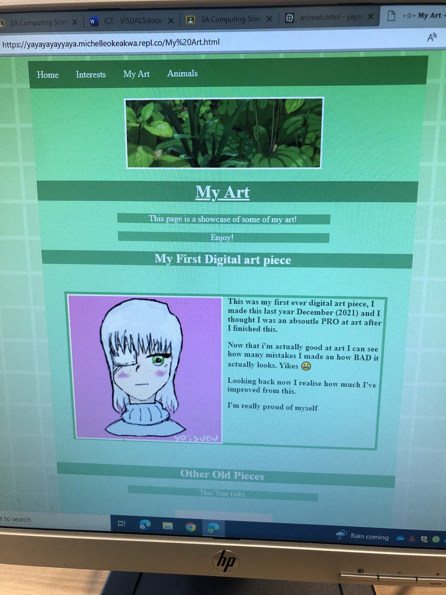 PortyICT's tweet image. Look at this! 👀 Amazing work from one of our S3 Computing students creating a website using @Replit and html! #ProudOfPorty #LearnAndImprove #creativity