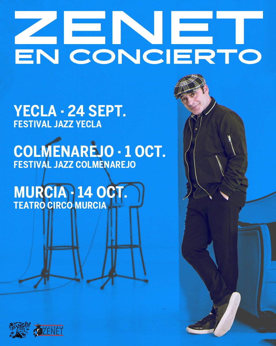 Anunciamos las primeras fechas para la temporada de otoño!! Entradas a la venta: linktr.ee/zenet.oficial

24 septiembre, Festival de Jazz #Yecla
1 octubre, Festival de Jazz Larry Martín #Colmenarejo
14 octubre, <a href="/teatrocircomur/">Teatro Circo Murcia</a>, #Murcia