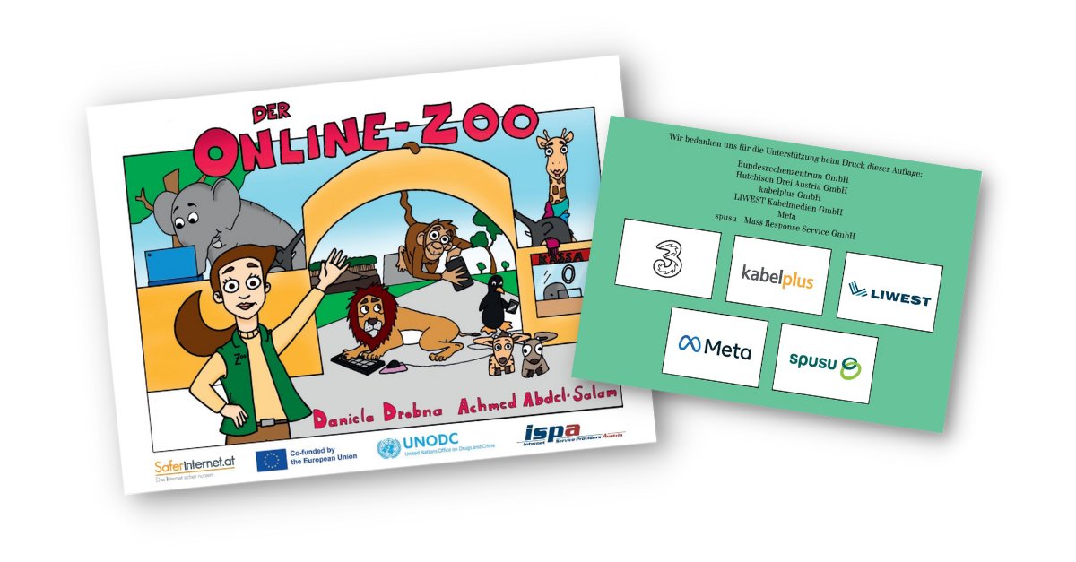 Zum #Schulstart veröffentlichen wir das #Kinderbuch  "Der Online-Zoo" in dritter Auflage. Es vermittelt 4- bis 9-Jährigen digitale Medienkompetenz und unterstützt die Jüngsten von klein auf bei einer sicheren Internetnutzung. Mehr dazu hier: bit.ly/ispa-der-onlin…