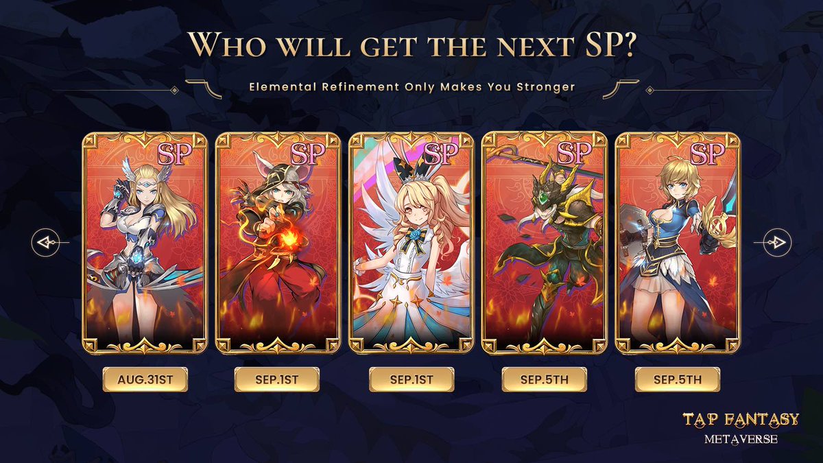 Tapfantasy2025's tweet photo. It's been a week since the new version of #Tapfantasy v1.6.0 went live!🎉
😍There are already 5 lucky players who have got SP!
The figures of the SP characters are really amazing.
🤤Will you be the next LUCKY ONE to get SP?

💰500 TAP * 5 #Airdrop 
❤️RT Comment &amp; Tag 1 friend https://t.co/JE3zLxaHBy