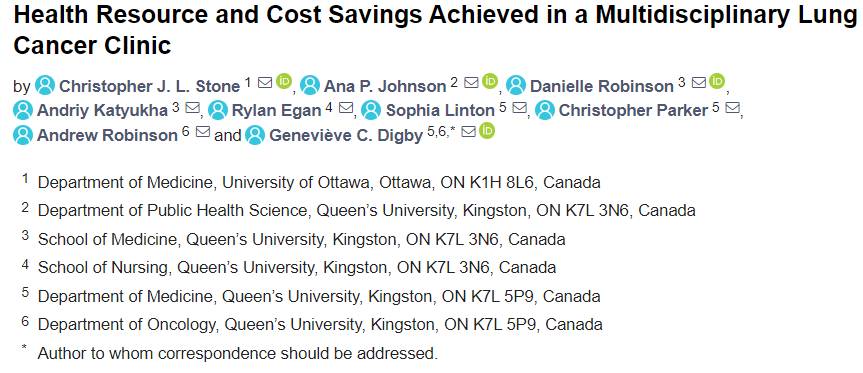 🗣️New Article:

Our Multidisciplinary #LungCancer Clinic led to fewer oncology visits from diagnosis to treatment, increased invasive mediastinal staging, and cost savings of CAD 48,389 over 2 years! 
#qualityimprovement 
#lcsm

👉mdpi.com/1718-7729/28/3…