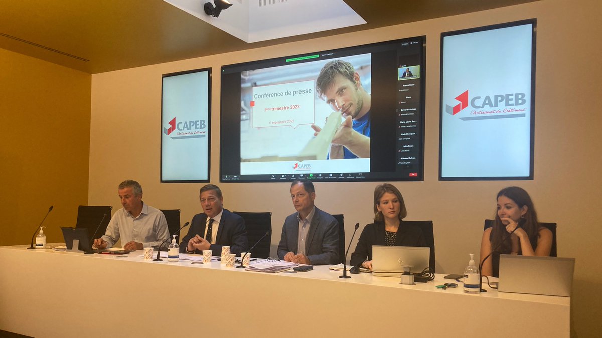 capeb_fr's tweet photo. ⏰ #ConjCAPEB Coup d’envoi pour la conférence de presse de la #CAPEB sur la croissance de l'activité des entreprises artisanales du #bâtiment au 2e trimestre 2022 👇 https://t.co/IdF73EA50p