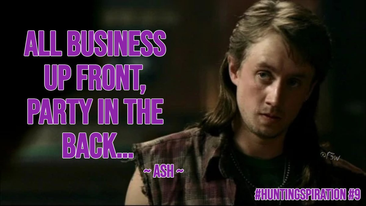 Franki3W's tweet photo. #SPNWEEK #Day2 #IconicLine
#HuntingSpiration #9
All business up front, party in the backโฆ ~ Ash ~
#SPNFamily #Supernatural @jarpad @JensenAckles #BusinessUpFront #PartyInTheBack @ChadLindberg #SamWinchester #DeanWinchester #WinchestersForever #SPNForever #F3WsSpirations https://t.co/x8SPrN7I1K
