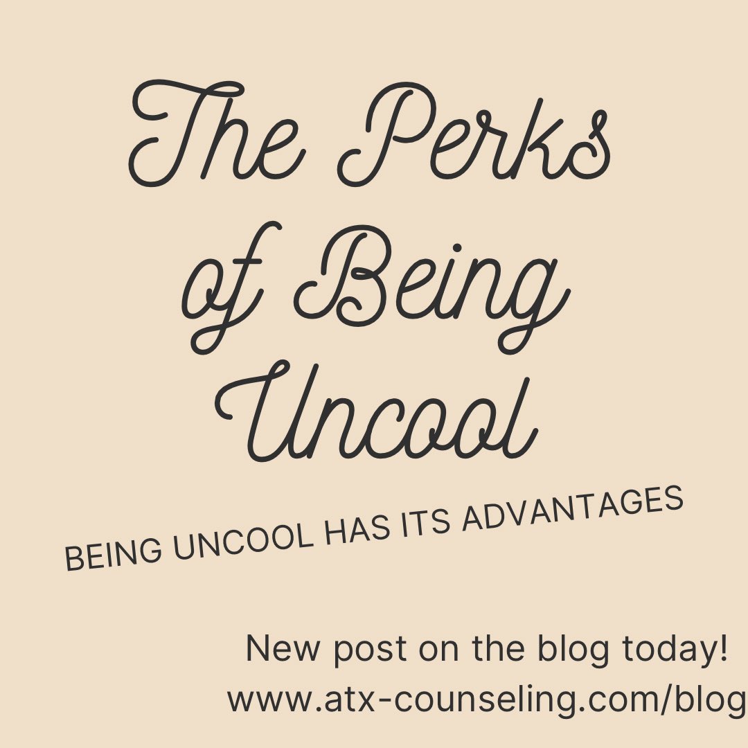 LPCKate's tweet image. Grab some coffee and check out a new post about the perks of being uncool! atx-counseling.com/blog/uncool #tuesdayvibe #TuesdayMotivaton