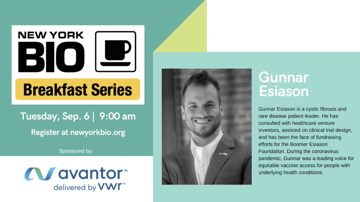 newyorkbio's tweet photo. Good morning!

Coffee is ON and we are gearing up to host @G17Esiason on the #VirtualBreakfast Series.

This one is going to have *everything* - register here and come join us at 9!

https://t.co/CaJeXW4Nld…

CC @cysticfibrosis @FlorenceHCare https://t.co/x43NgZOfCH