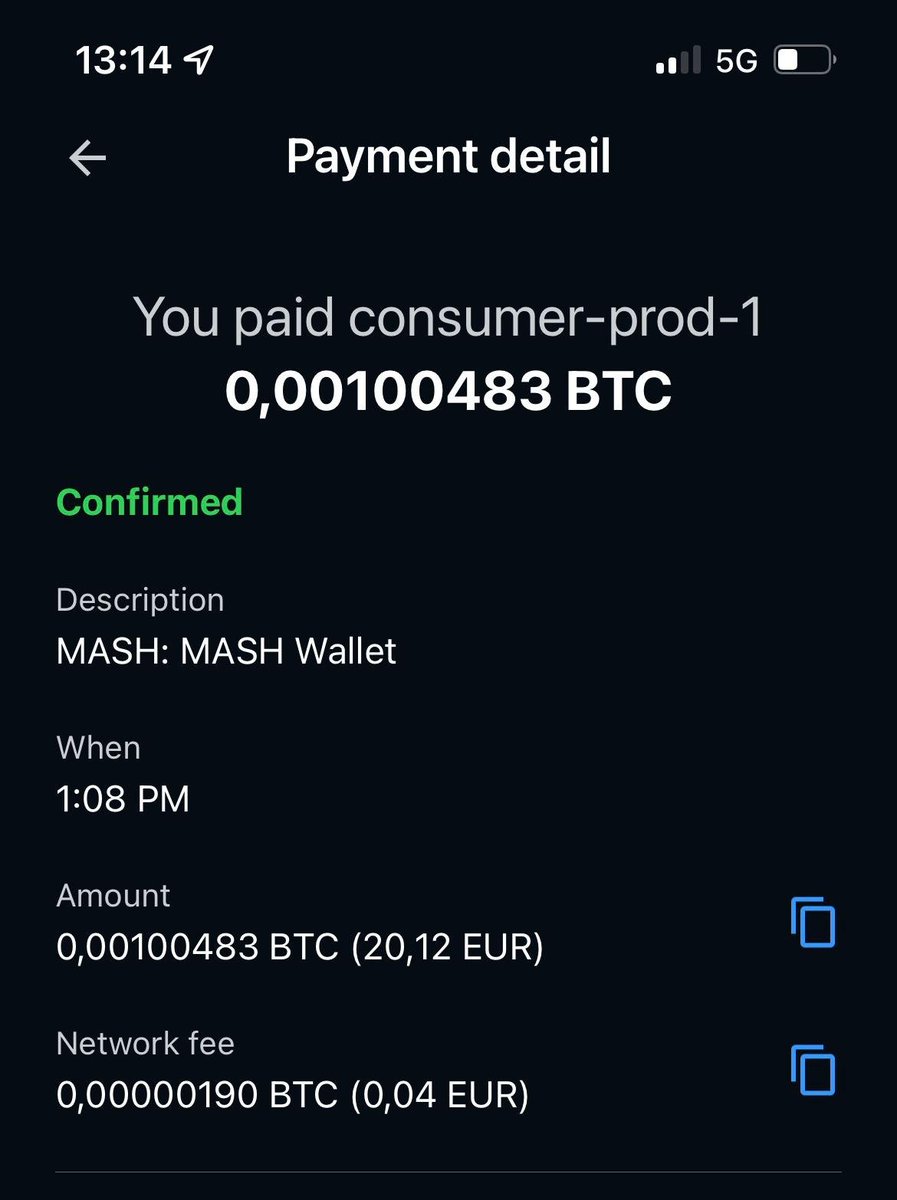 rektfluf's tweet photo. Set up my @getmash Mash Wallet & loaded it up with some #Bitcoin
I used the #LightningNetwork to transfer $sats from my #MuunWallet & they arrived in less than a second at a cost of around 4 cents
4c is higher than normal so I guess the network is busy
Excited to explore! https://t.co/dWbV8xArFd