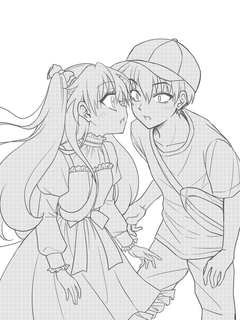 ニアミス
 #創作 #イラスト練習  #イラスト 