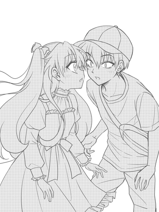 ニアミス
 #創作 #イラスト練習  #イラスト 