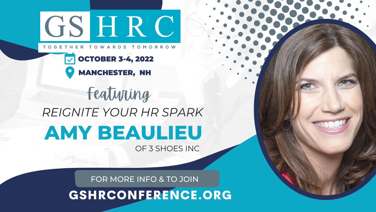 GSHRC's tweet image. Check out this keynote speaker &amp;amp; reignite your HR spark on October 3rd-4th at Granite State HR Conference! For more info &amp;amp; to register visit us at GSHRCONFERENCE.ORG #GSHRC #humanresources #hrconference #hrleadership #hrnewhampshire #labornet #hr #shrm