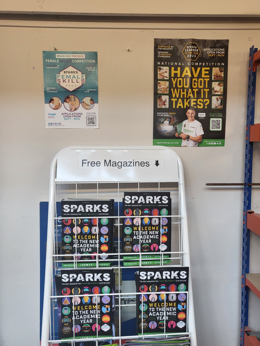 LouColl_Sparkys's tweet photo. The latest  @sparksmagazine
 has landed, don't forget to come and collect your copy from our workshop, some helpful quizzes and info on this years learner of the year! #sparks #sparksloy23 #sparksfsc23 https://t.co/xLGIewNPKv
